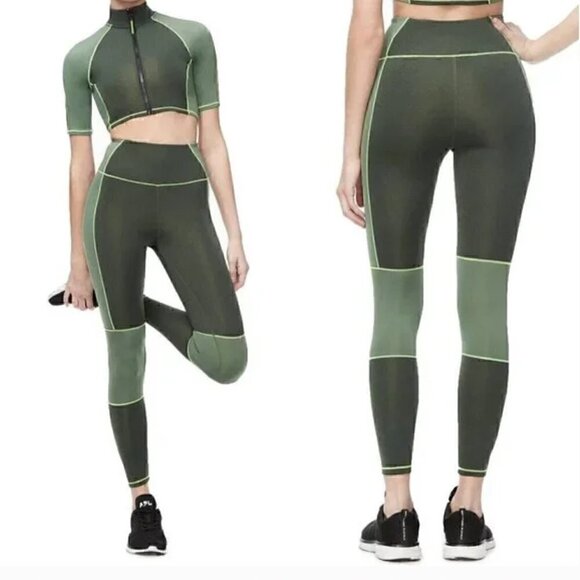 Good American The Dual Life Tonal 7/8 Leggings Size 1 - Picture 1 of 9